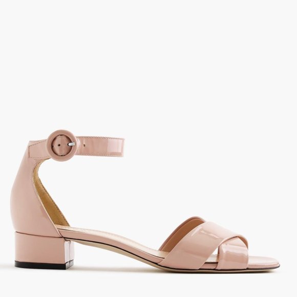J. Crew Shoes - Desert Pink Patent Leather Criss Cross Sandals